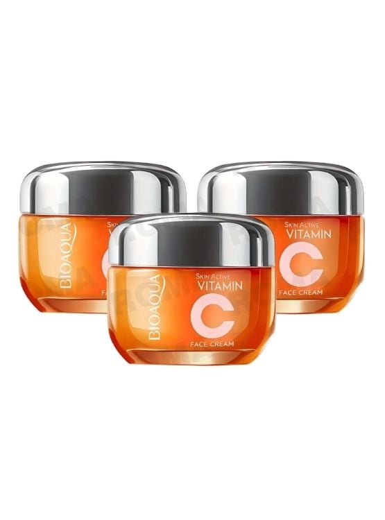 PACK 3 CREMA FACIAL REJUVENECEDORA VITAMINA C 50G BIOAQUA - 1
