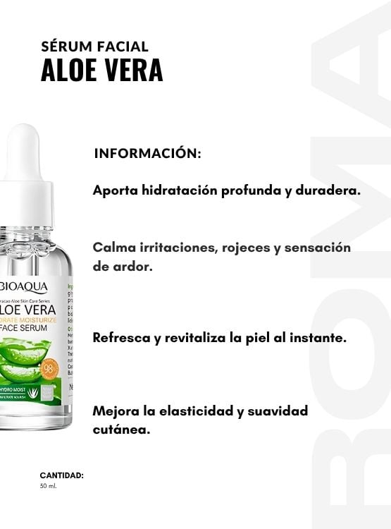 SÉRUM FACIAL ALOE VERA 30ML BIAOQUA - 2