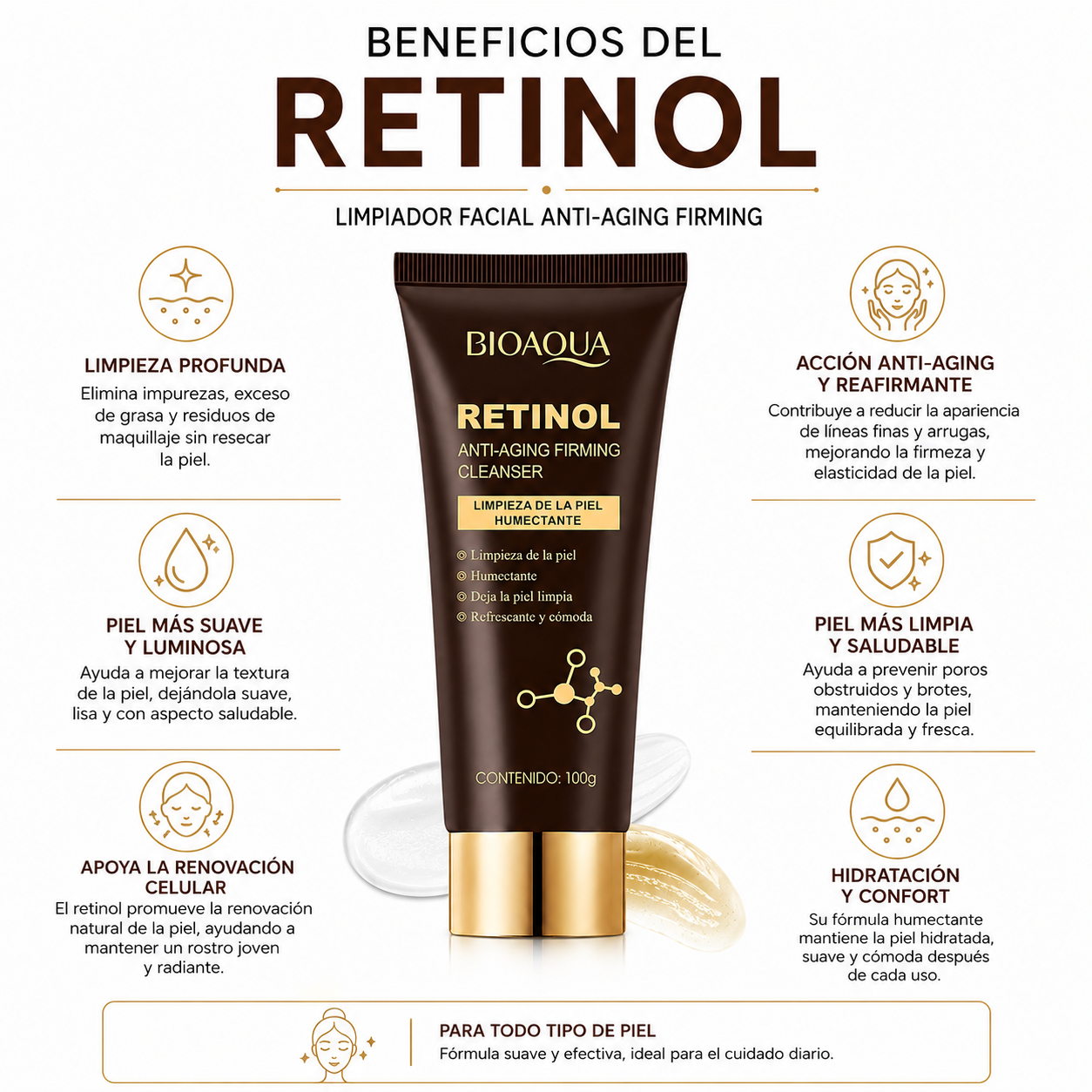 PACK 2 LIMPIADOR FACIAL RETINOL 100G - 2