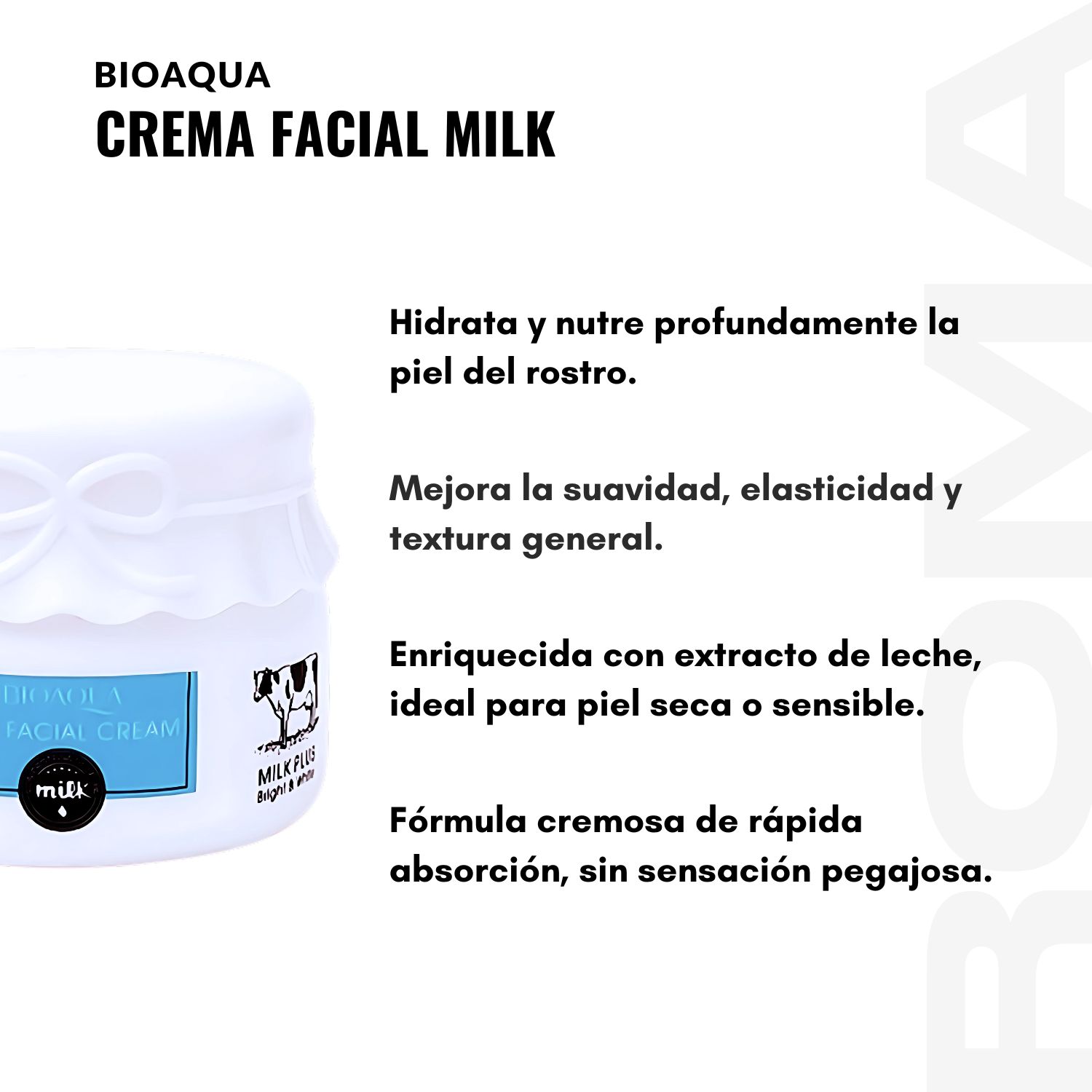 CREMA FACIAL DE LECHE BIOAQUA - 2