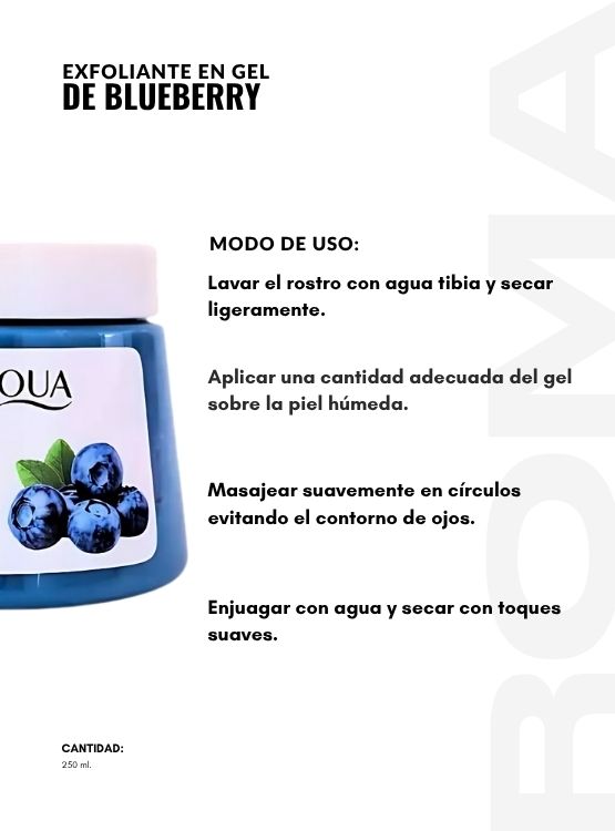 EXFOLIANTE EN GEL DE BLUEBERRY 250ML BIOAQUA - 3