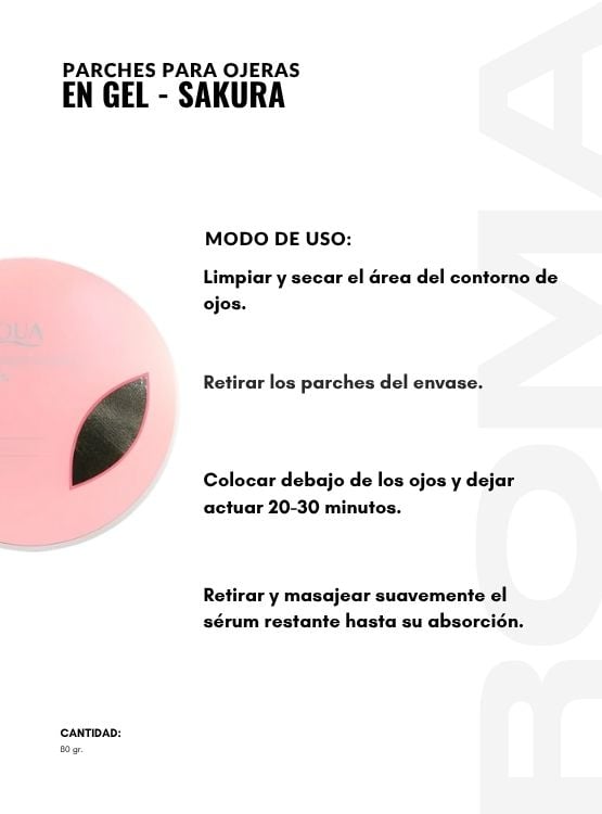 PARCHES PARA OJERAS EN GEL – SAKURA 80G BIOAQUA - 3