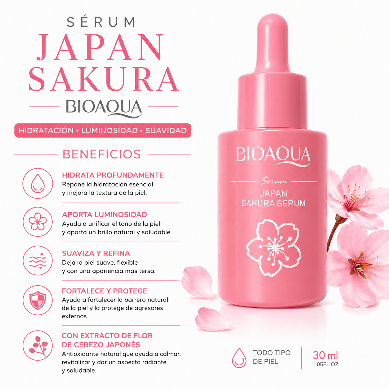 SÉRUM JAPAN SAKURA 30ML BIOAQUA - 2