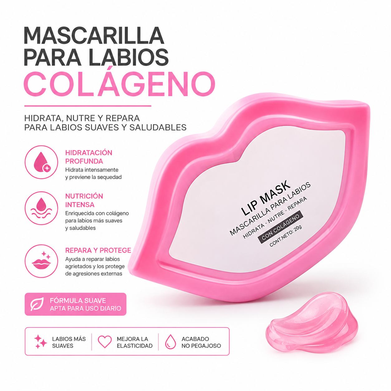 PARCHE PARA LABIOS COLÁGENO BIOAQUA - 1