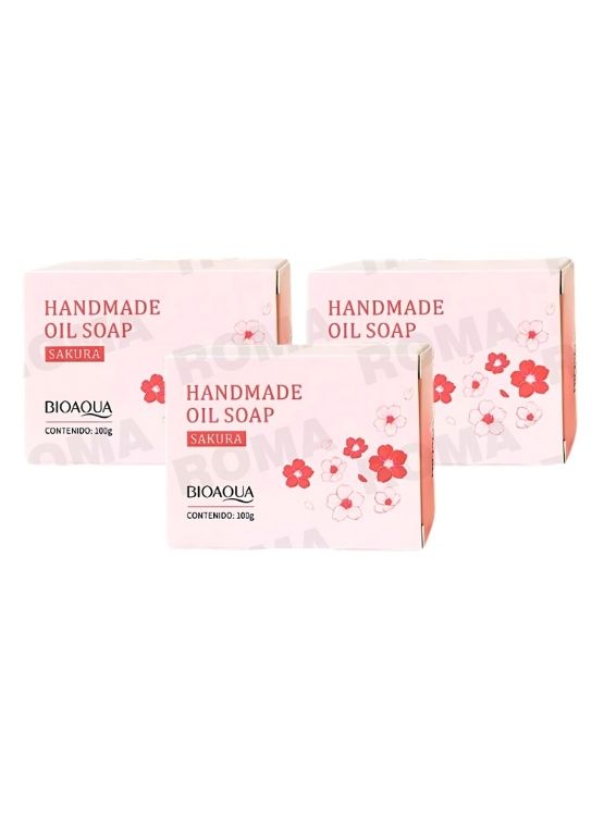 PACK 3 JABÓN EN BARRA JAPAN SAKURA 100G BIOAQUA - 1