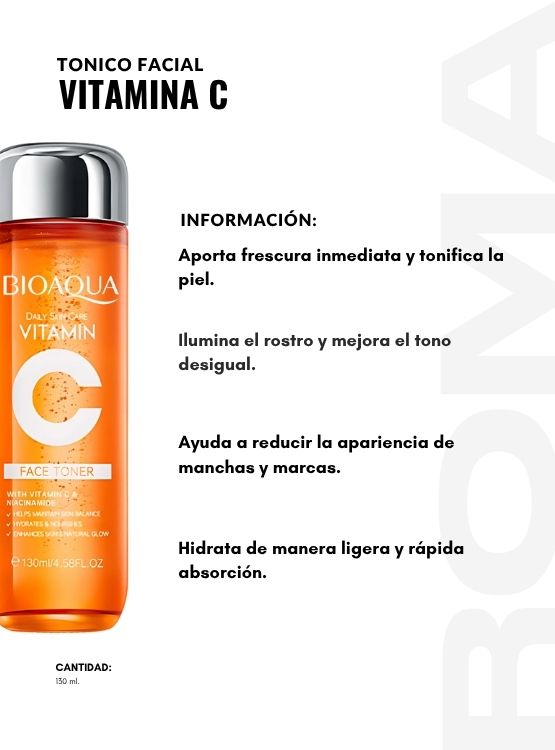 TÓNICO FACIAL VITAMINA C 130ML BIOAQUA - 2