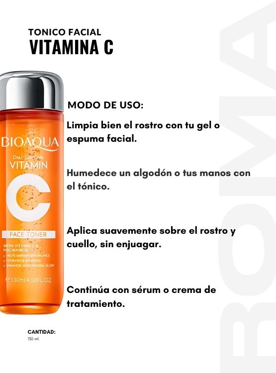 TÓNICO FACIAL VITAMINA C 130ML BIOAQUA - 3