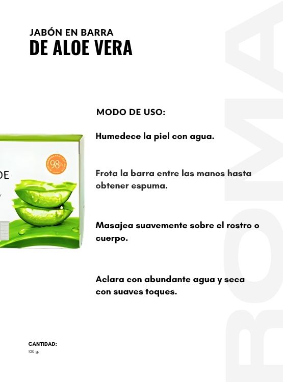 PACK 3 JABÓN EN BARRA DE ALOE VERA BIOAQUA 100G - 3