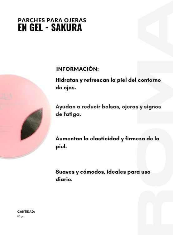 PACK 2 PARCHES PARA OJERAS EN GEL – SAKURA 80G BIOAQUA - 2