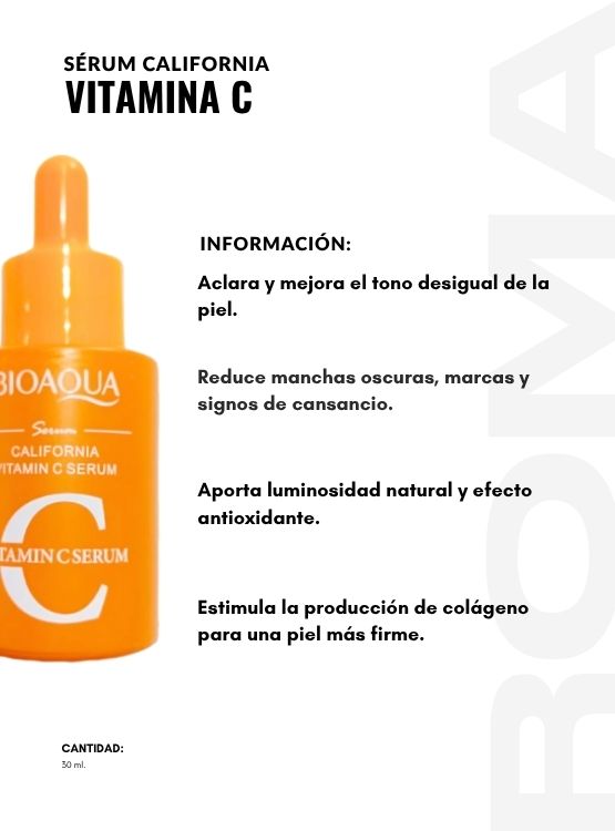 PACK 3 SÉRUM CALIFORNIA VITAMINA C 30ML BIOAQUA - 2