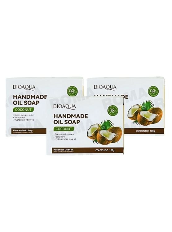 PACK 3 JABÓN EN BARRA DE COCO BIOAQUA 100G - 1