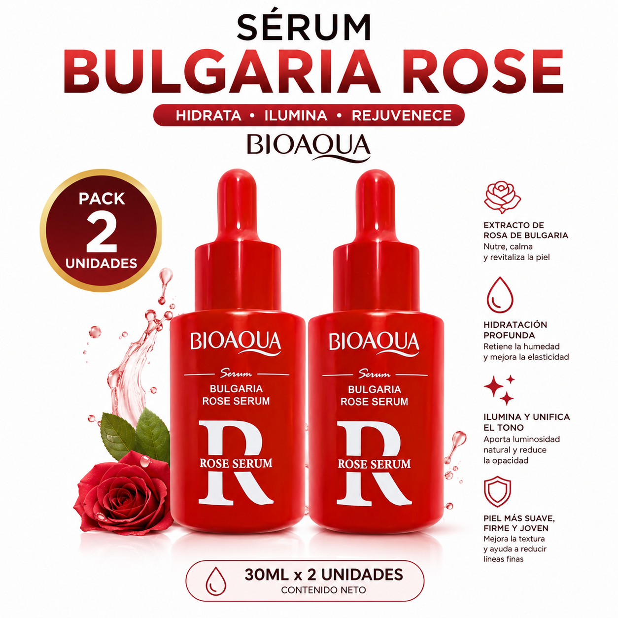 PACK 2 SÉRUM BULGARIA ROSE 30ML BIOAQUA - 1