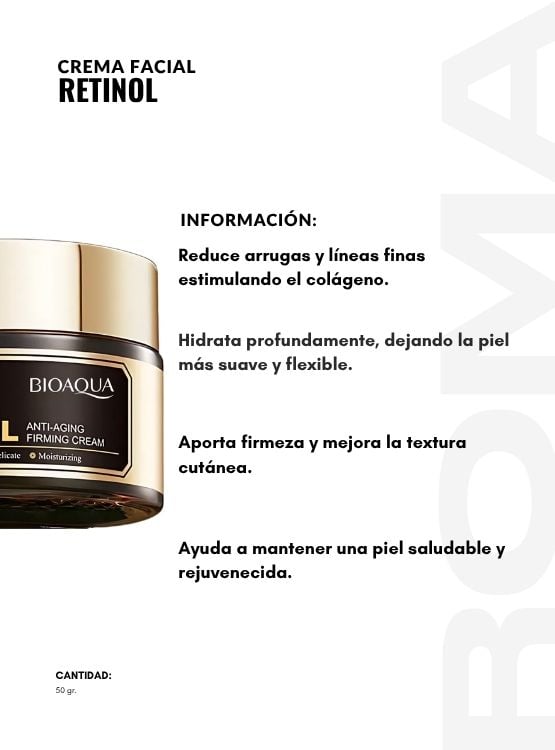 PACK 3 CREMA FACIAL RETINOL 50G BIOAQUA - 2