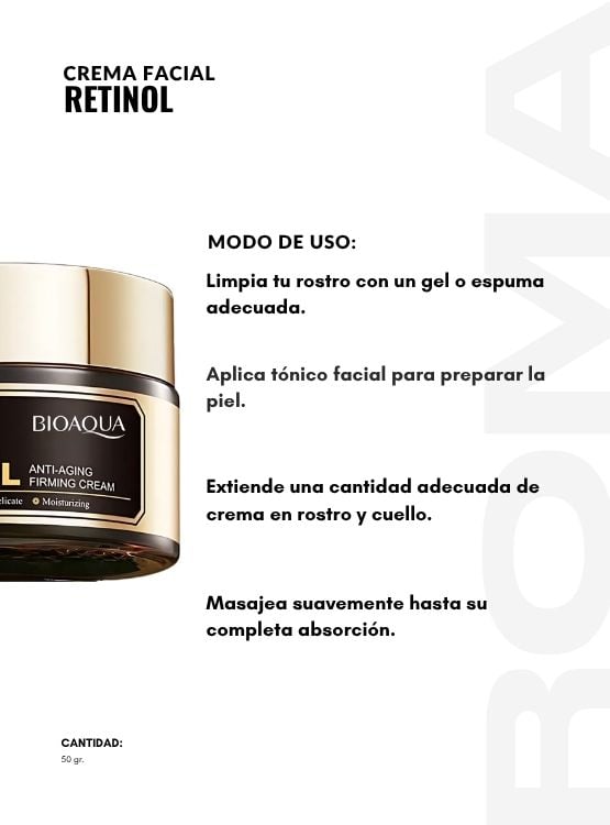 PACK 3 CREMA FACIAL RETINOL 50G BIOAQUA - 3