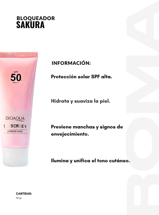 PACK 2 BLOQUEADOR SAKURA 40G BIOAQUA - 2