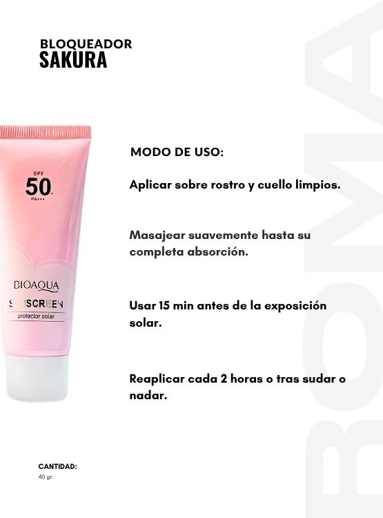 PACK 2 BLOQUEADOR SAKURA 40G BIOAQUA - 3