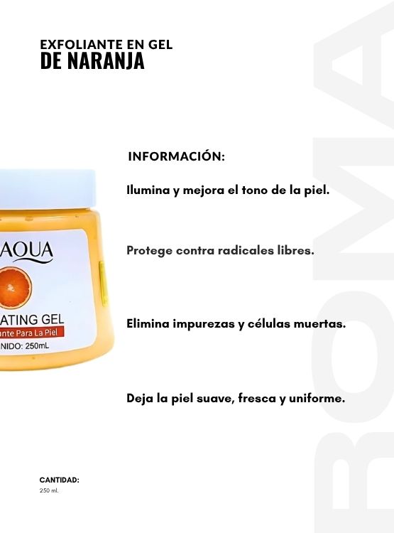 PACK 2 EXFOLIANTE EN GEL DE NARANJA 250ML BIOAQUA - 2