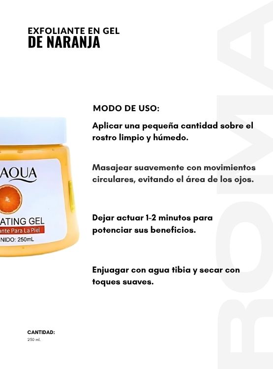 PACK 2 EXFOLIANTE EN GEL DE NARANJA 250ML BIOAQUA - 3