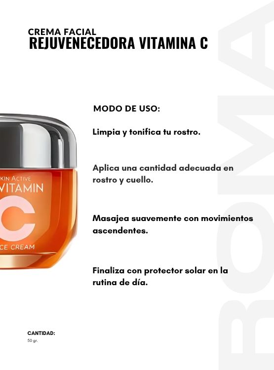 CREMA FACIAL REJUVENECEDORA VITAMINA C 50G BIOAQUA - 3