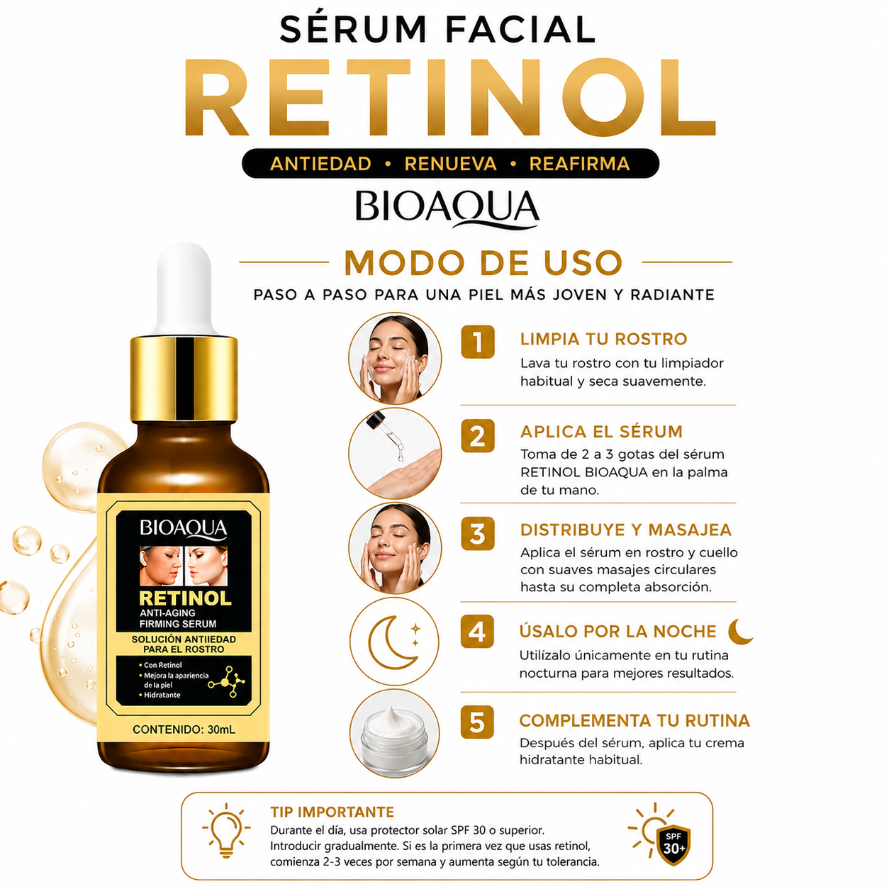PACK 2 SÉRUM FACIAL RETINOL 30ML BIOAQUA - 3