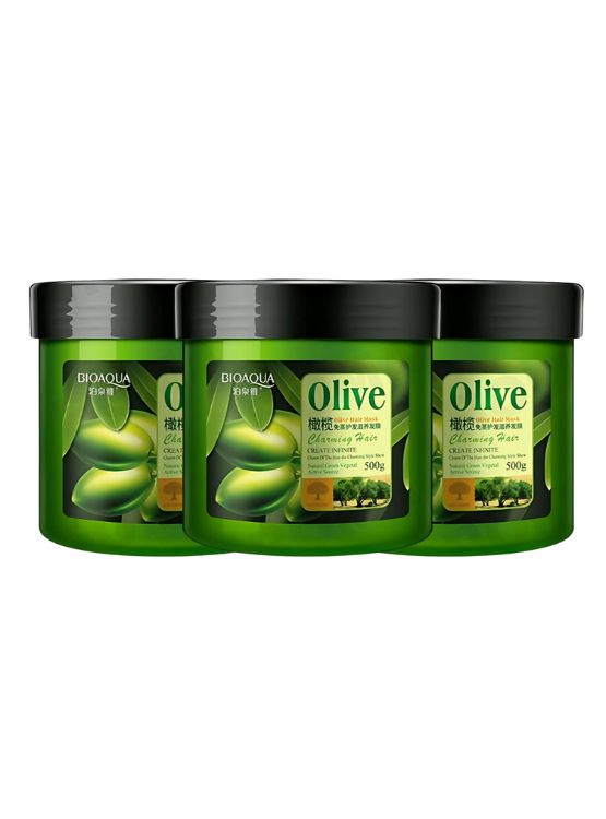 PACK 3 MASCARILLA DE OLIVO PARA EL CABELLO BIOAQUA 1500G - 1