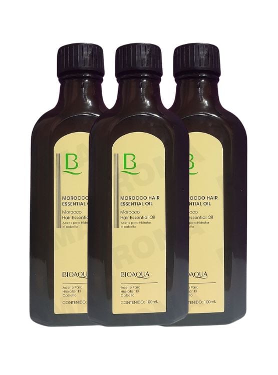 PACK 3 ACEITE PARA EL CABELLO DE MOROCCO BIOAQUA 300ML - 1
