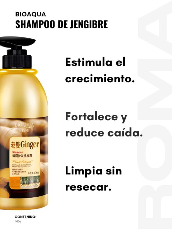 PACK 3 SHAMPOO DE JENGIBRE BIOAQUA 1200ML - 2