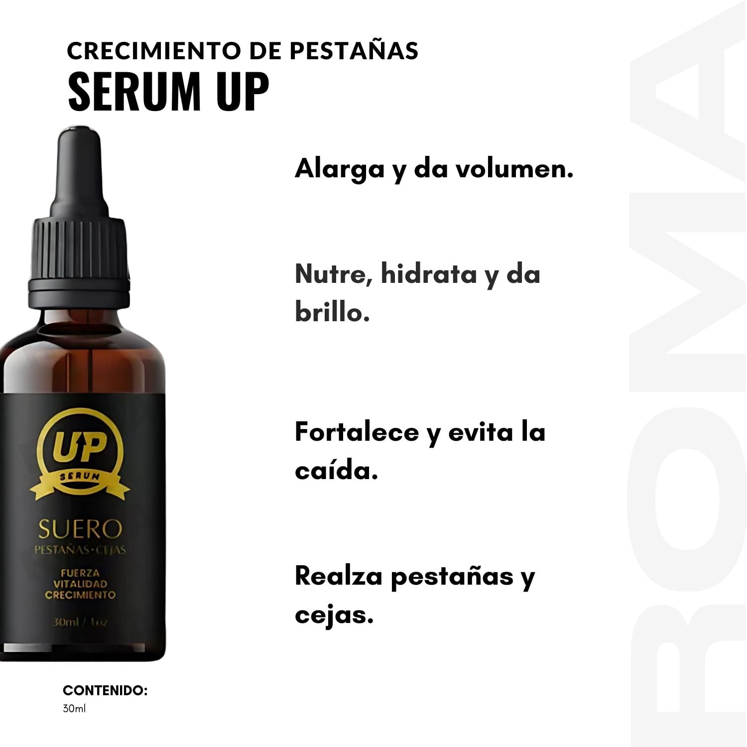 SERUM UP CRECIMIENTO DE PESTAÑAS Y CEJAS 30ML - 2