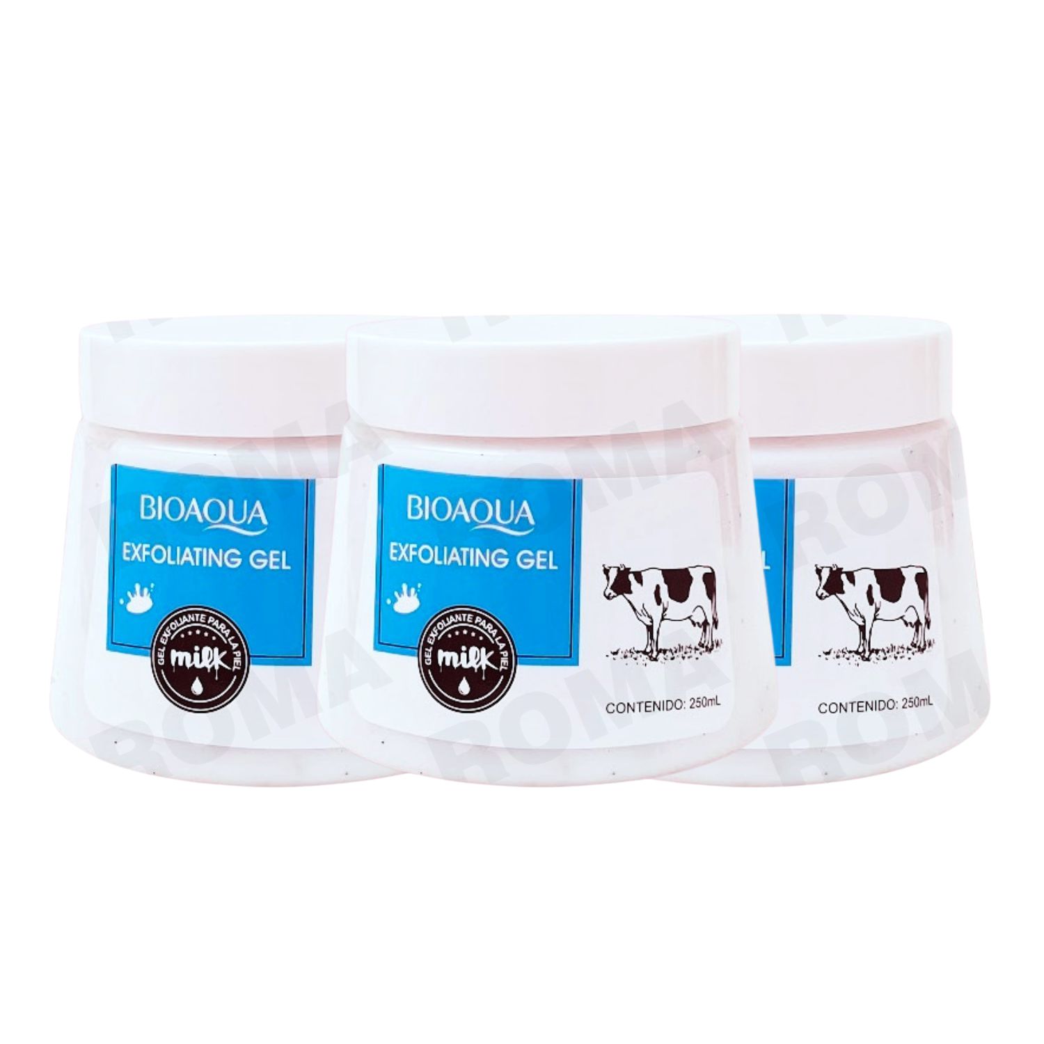 PACK 3 EXFOLIANTE GEL DE LECHE 750ML BIOAQUA - 1