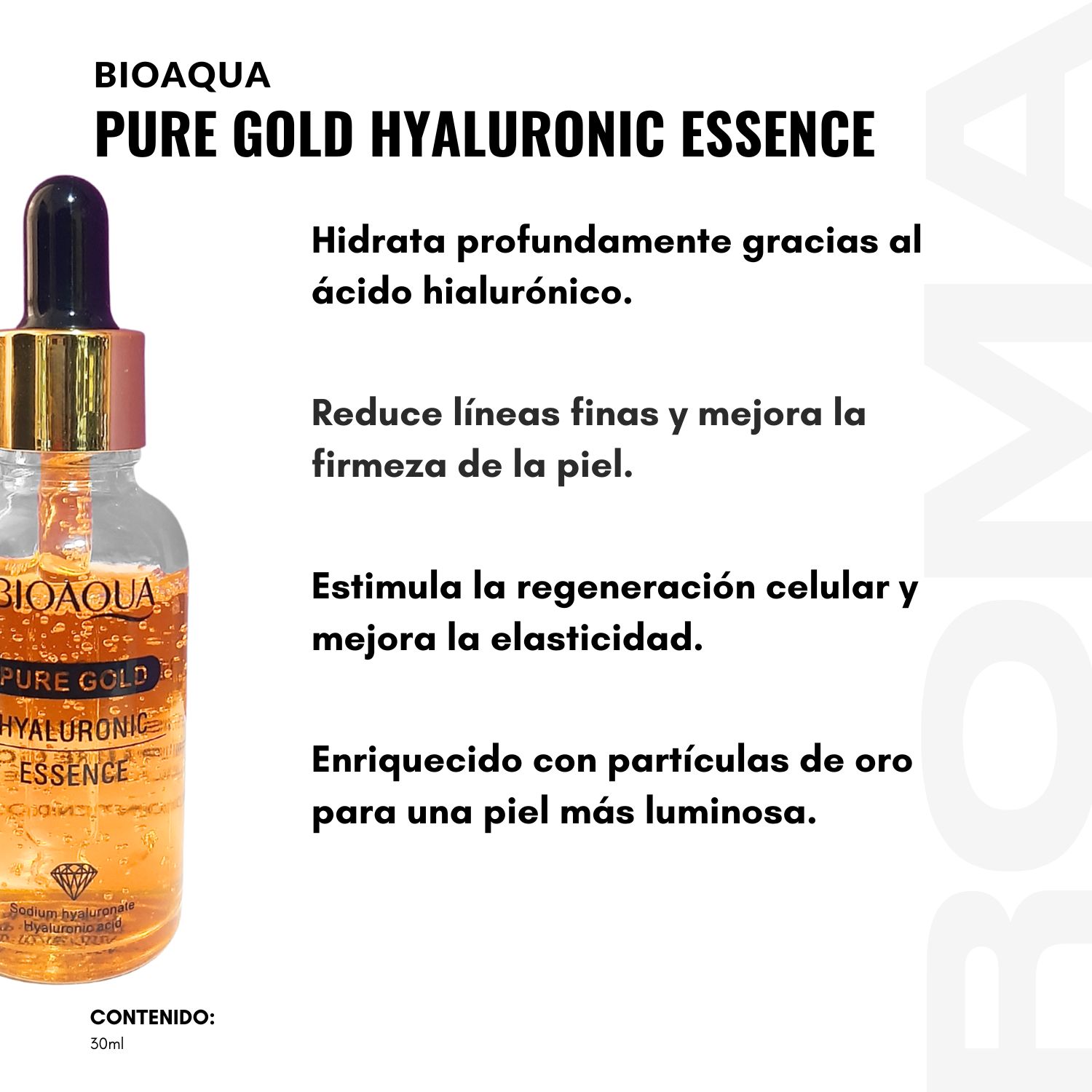 SERUM DE ORO HIALURONICO REJUVENECEDOR 30ML BIOAQUA - 2