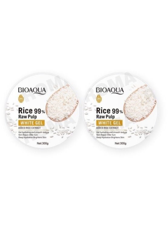 PACK 2 GEL HIDRATANTE Y REPARADOR FACIAL DE ARROZ BIOAQUA 600G - 1