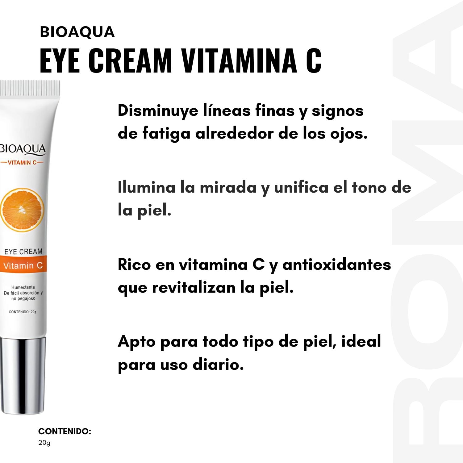 PACK 2 CONTORNO DE OJOS VITAMINA C 40G BIOAQUA - 2