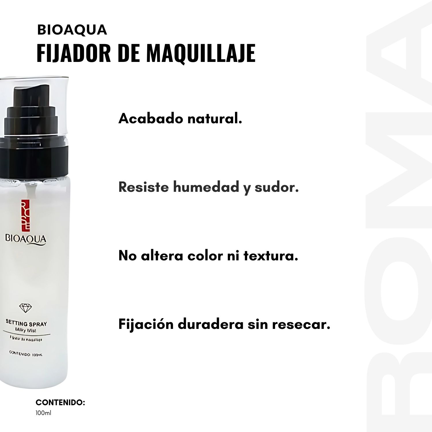 PACK 3 FIJADOR DE MAQUILLAJE BLANCO 300ML BIOAQUA - 2