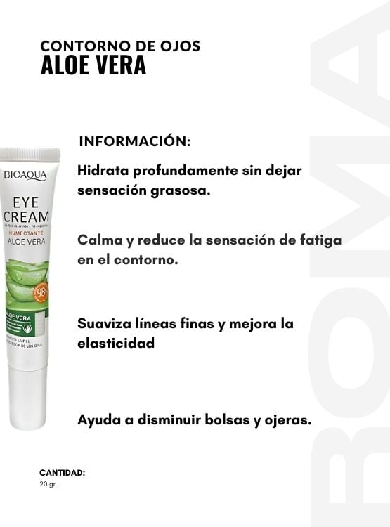 CONTORNO DE OJOS ALOE VERA 20G BIOAQUA - 2