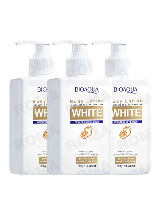 PACK 3 LOCIÓN CORPORAL WHITE CON VITAMINA C BIOAQUA 900G - 1