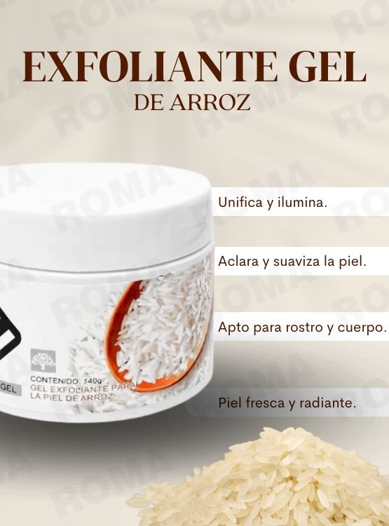 PACK 2 EXFOLIANTE EN GEL DE ARROZ BIOAQUA 500ML - 2