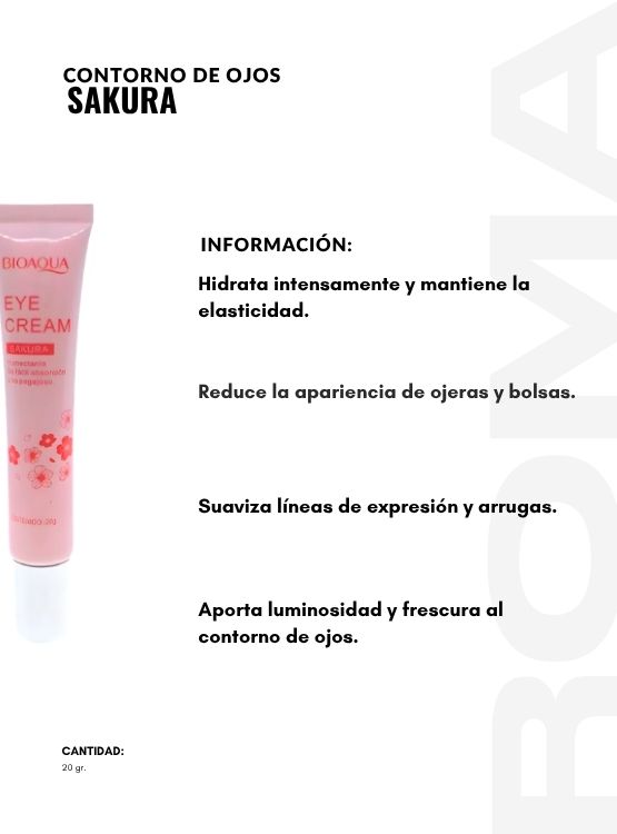 PACK 2 CONTORNO DE OJOS SAKURA 20G BIOAQUA - 2