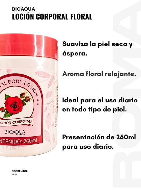 LOCIÓN CORPORAL FLORAL BIOAQUA 260ML - 2