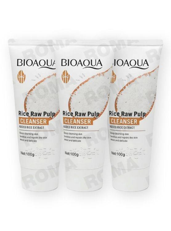 PACK 3 LIMPIADOR FACIAL DE ARROZ BIOAQUA 300G - 1