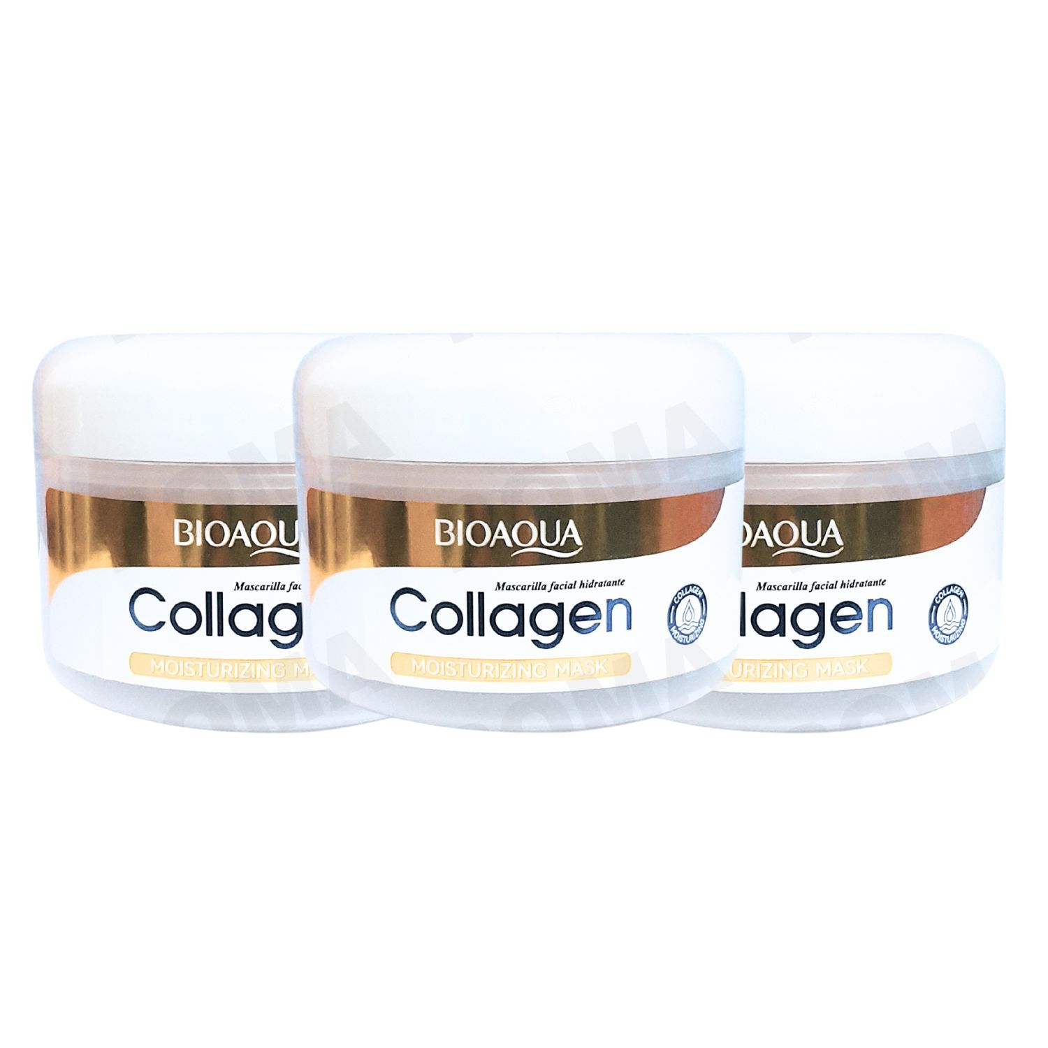 PACK 3 MASCARILLA FACIAL DE COLAGENO HIDRANTANTE 300G BIOAQUA - 1