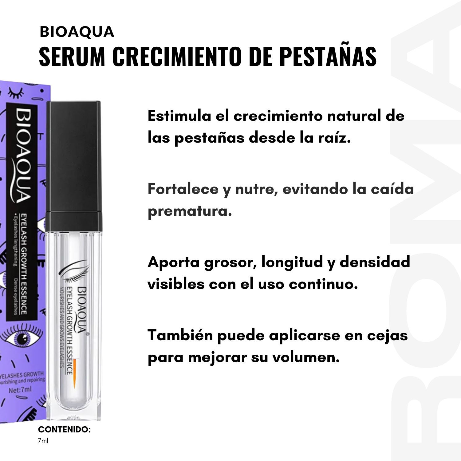 SERUM PARA CRECIMIENTO DE PESTAÑAS 7ML BIOAQUA - 2