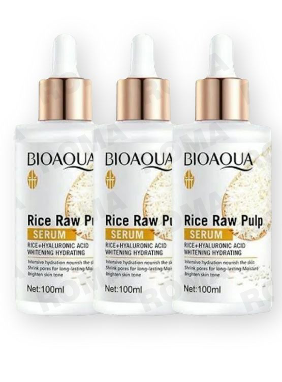 PACK 3 SERUM DE ARROZ CON ÁCIDO HIALURONICO BIOAQUA 300ML - 1