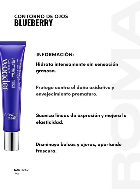 CONTORNO DE OJOS BLUEBERRY 20G BIOAQUA - 2