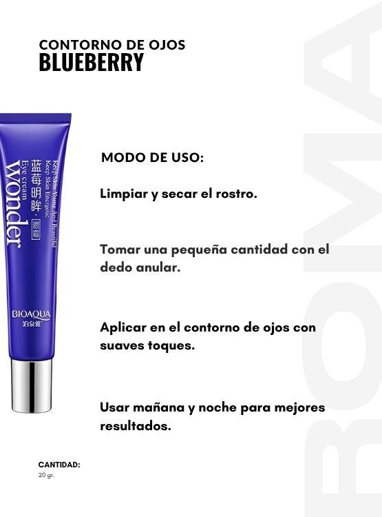 CONTORNO DE OJOS BLUEBERRY 20G BIOAQUA - 3