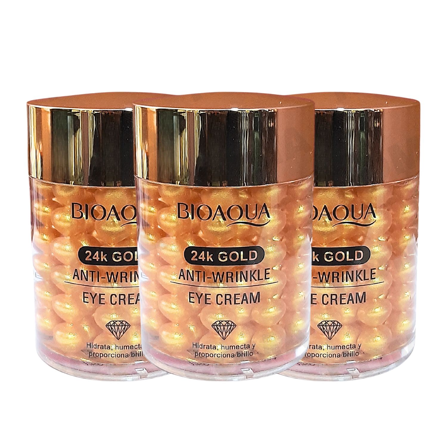 PACK 3 CONTORNO DE OJOS 24K GOLD ANTI ARRUGAGAS 120G BIOAQUA - 1
