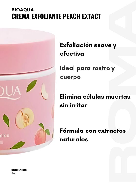 CREMA EXFOLIANTE PEACH EXTRACT BIOAQUA 140G - 2