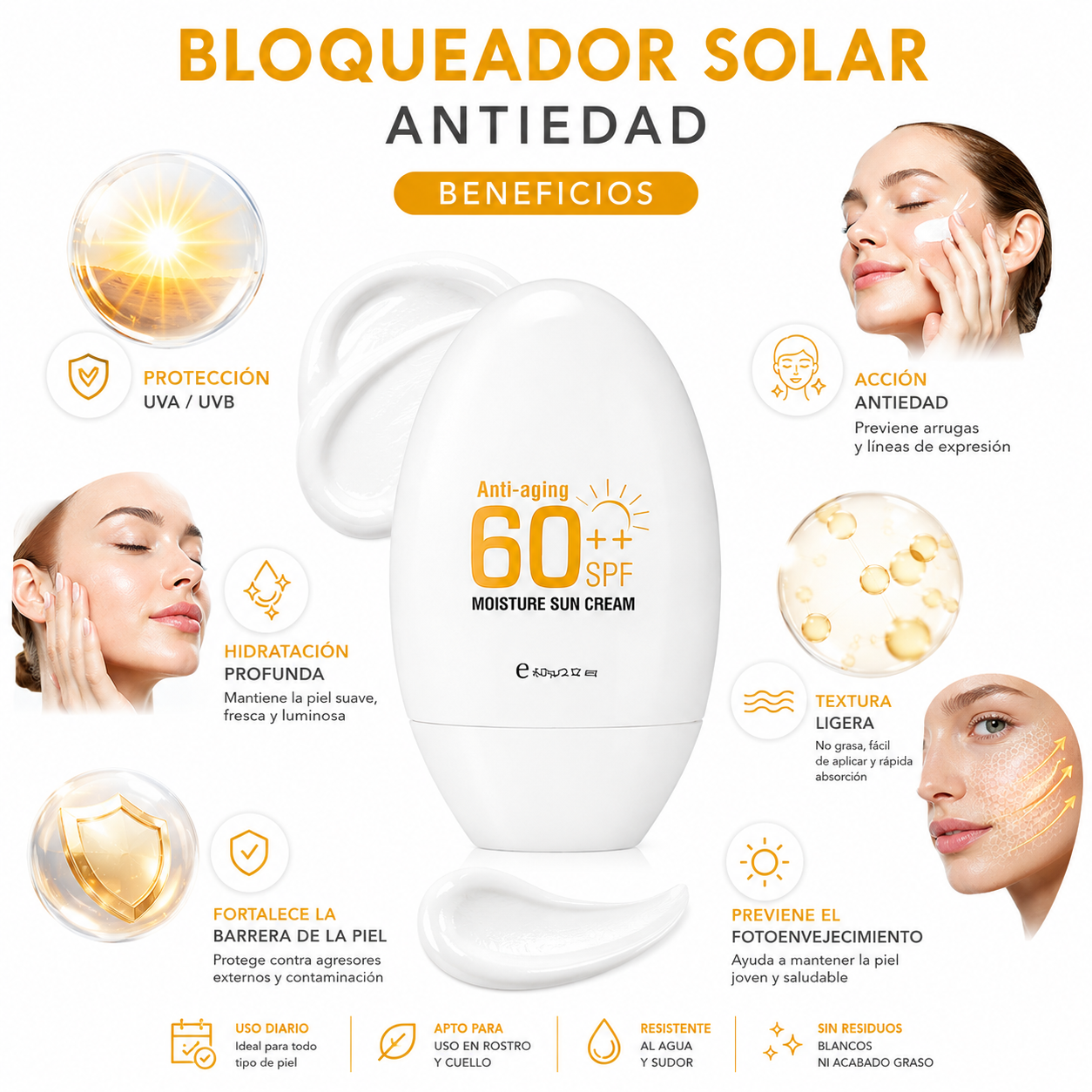 BLOQUEADOR SOLAR ANTIEDAD 60SPF 60G DR RASHEL - 2