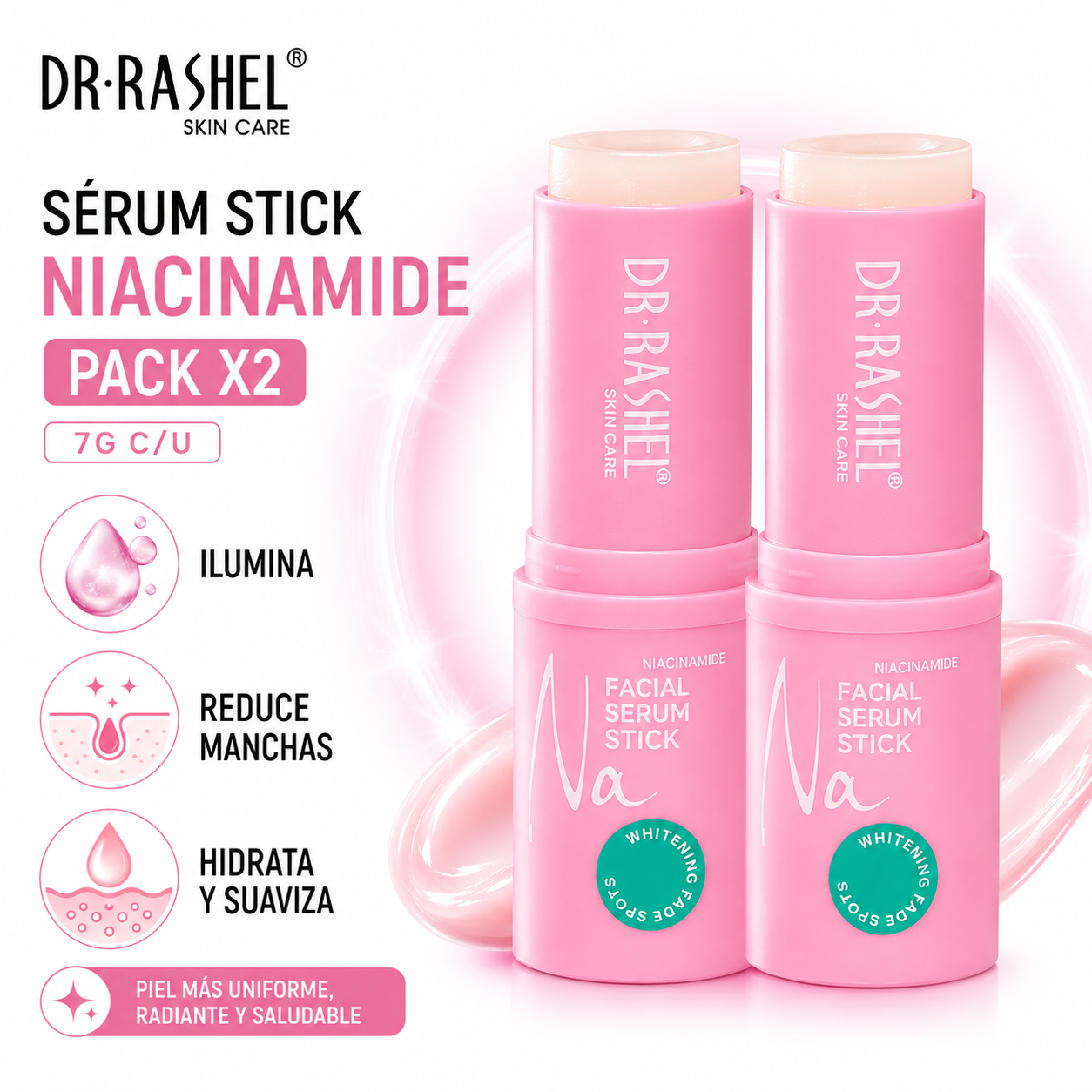 PACK 2 SERUM STICK NIACINAMIDE 7G DR RASHEL - 1