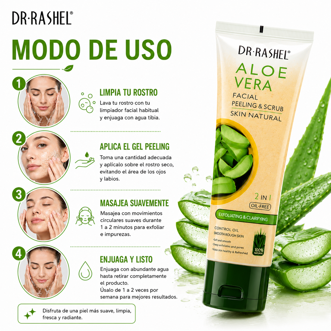 GEL PEELING ALOE VERA 100ML DR RASHEL - 3