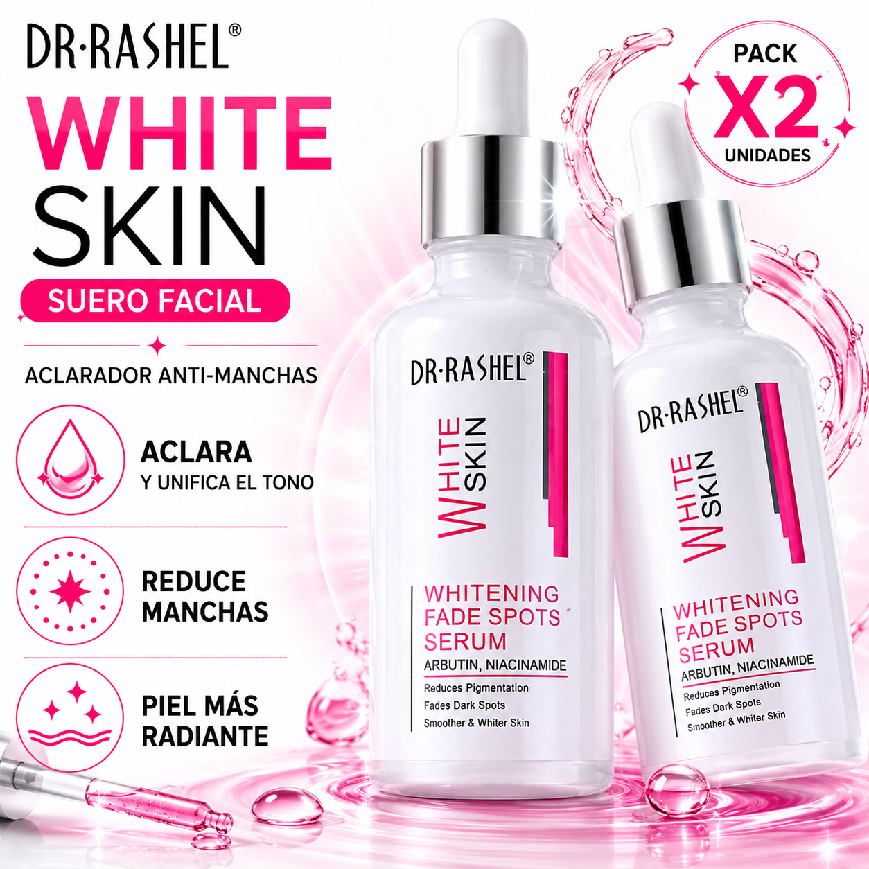 PACK 2 SUERO FACIAL WHITE SKIN 50G DR RASHEL - 1